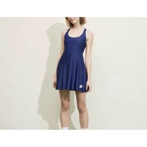 Prince Womens Blue Pickleball Tennis Dress Skort Athleisure Pleated Medium
